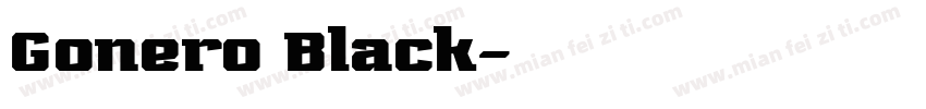 Gonero Black字体转换